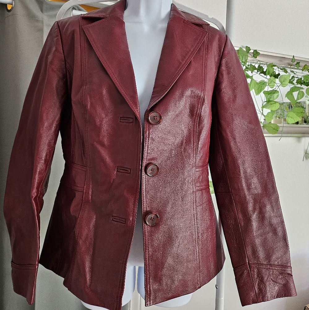 Vintage Red Leather Jacket